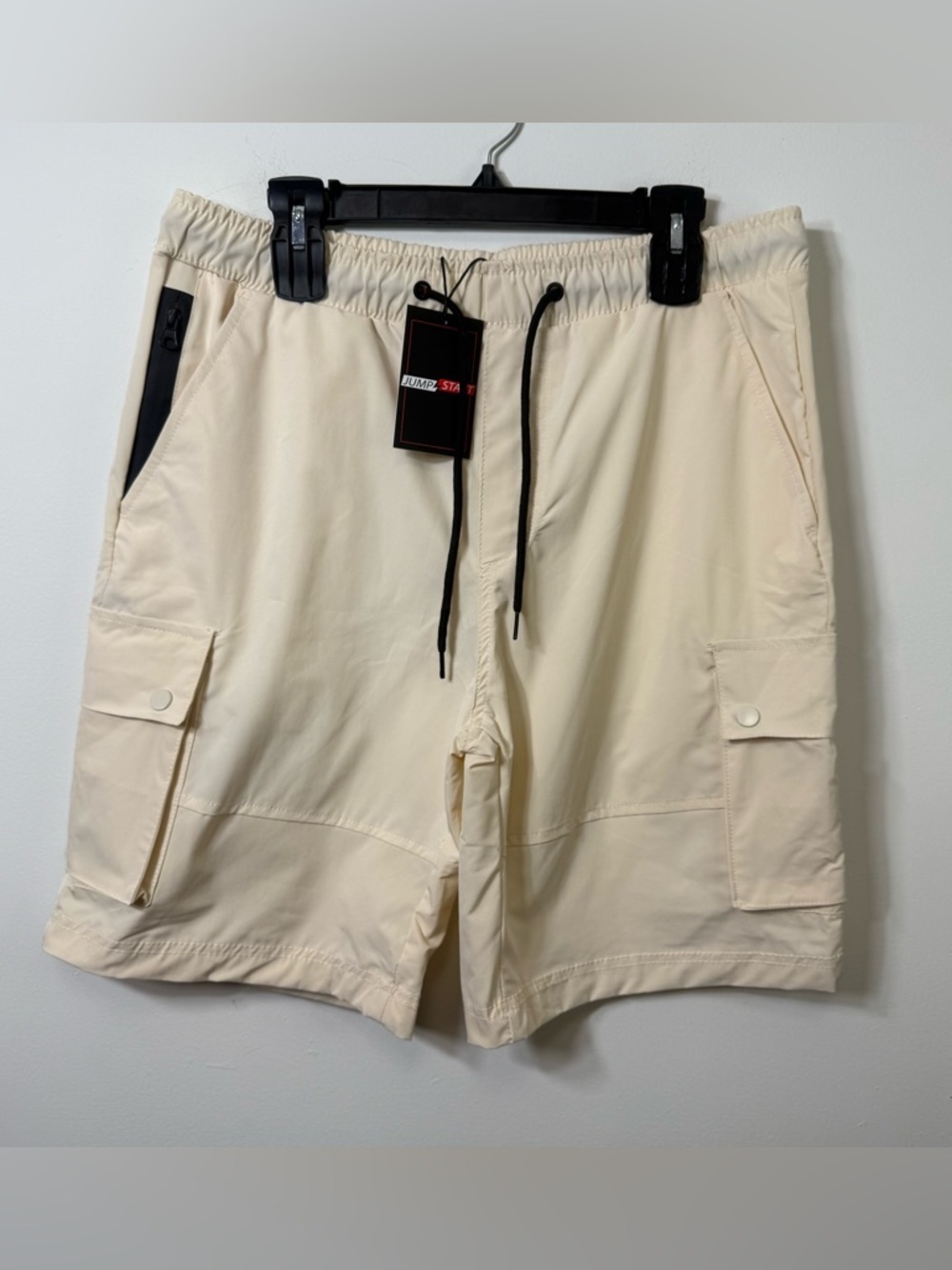 NWT Jump Start Cream Cargo Techwear Shorts Medium Utility Gorpcore Athleisure